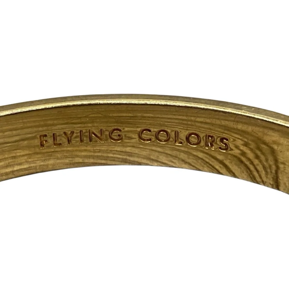 Kate Spade New York Gold Multicolor Striped Bangle Bracelet 1742 - Picture 3 of 6
